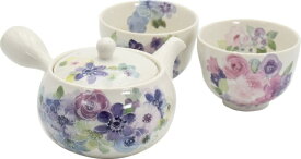 セラミック藍｜CERAMIC AI ペア急須茶器　花工房
