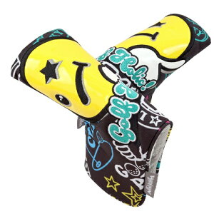 WINWIN STYLE�b�E�B���E�B���X�^�C�� �p�^�[�p�w�b�h�J�o�[ LUCKY CHARACTER NEW PUTTER COVER �u���[�h�^�C�v NEWDARK GR PCBP-103