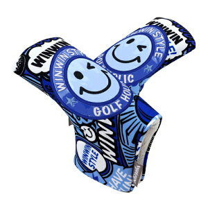 WINWIN STYLE�b�E�B���E�B���X�^�C�� �p�^�[�p�w�b�h�J�o�[ GOOD TIME HOLIDAY PUTTER COVER �u���[�h�^�C�v BL PCBP-107