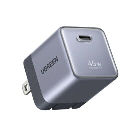 UGREEN｜ユーグリーン UGREEN Nexode Air 急速充電器 45W 1ポート スペースグレー スペースグレー 95536 [1ポート /Quick Charge対応 /GaN(窒化ガリウム) 採用]