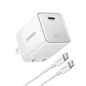 �y2026�N6���z UGREEN�b���[�O���[�� UGREEN Nexode Air �}���[�d�� 65W 1�|�[�g �V���o�[�z���C�g USB-C�P�[�u���t�� �V���o�[�z���C�g 65783 [Quick Charge�Ή� /1�|�[�g /GaN(�����K���E��) �̗p]