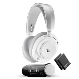 SteelSeries�b�X�e�B�[���V���[�Y �Q�[�~���O�w�b�h�Z�b�g Arctis Nova Pro Omni White 61722 [���C�����X�iBluetooth�{USB-C�j /���� /�w�b�h�o���h�^�C�v]
