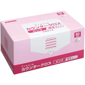 日本製紙クレシア｜crecia カウンタークロス　厚手タイプ　ピンク　65322 （1ケース360枚）