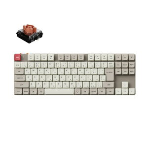 Keychron�b�L�[�N���� �L�[�{�[�h K1 Max White LED(�É��Ԏ��E���{��z��) ���g���J���[ K1M-K6Z-JIS [�L���E���C�����X /Bluetooth�EUSB]