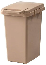東谷｜AZUMAYA 【ゴミ箱】ワンハンドトラッシュカン45L（W34.1×D45×H57.5cm） ペールブラウン LFS-845PB [45L]【キャンセル・返品不可】