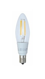 東京メタル｜TOME 40W相当 LEDシャンデリア電球 E17 電球色 クリア LDC4LC40WE17T3 [E17 /シャンデリア電球形 /40W相当 /電球色 /1個 /全方向タイプ]