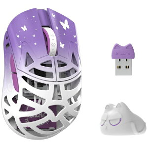 WLmouse�b�E�B���}�E�X �Q�[�~���O�}�E�X -Beast Miao- White&Purple WL-BMIAO-WP-O [���w�� /�L���^����(���C�����X) /5�{�^�� /USB]