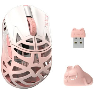 WLmouse�b�E�B���}�E�X �Q�[�~���O�}�E�X -Beast Miao- White&Pink WL-BMIAO-WPI-O [���w�� /�L���^����(���C�����X) /5�{�^�� /USB]