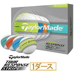 �e�[���[���C�h�S���t�bTaylor Made Golf �S���t�{�[�� TM26 �c�A�[���X�|���X �S���t�{�[�� TM26 Tour Response Stripe Ball Multi [12���i1�_�[�X�j]
