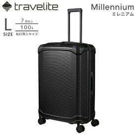 travelite｜トラベライト 軽量スーツケース Lサイズ 無料預け入れ 大容量キャリー ミレニアム 【Millennium】 ブラック 7000749-01 [TSAロック搭載]