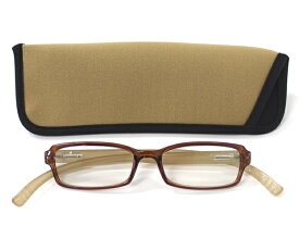 ベイライン neck readers リーディンググラス（老眼鏡） ネックリーダーズ スタンダード バイカラー PC2217ZI（+4.00） Bayline ベージュ×クリアブラウン PC2217ZI