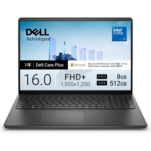 DELL�b�f�� �m�[�g�p�\�R�� Dell 16(DC16250 ) �J�[�{���u���b�N ND46-GNM3BC [16.0�^ /Windows11 Home /intel Core 5 /�������F8GB /SSD�F512GB /M365 (24����) or Office �I���\ /2026�N�t���f��]