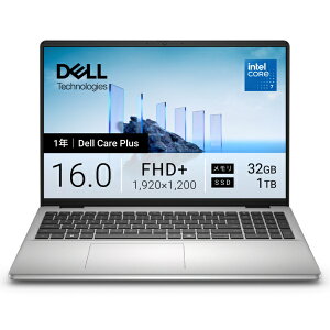DELL�b�f�� Dell 16 DC16251 ND86-GNSC[16.0�C���`/Core 7 �v���Z�b�T�[ 150U/�������F32GB/SSD�F1TB/Windows 11 Home] �v���`�i�V���o�[ ND86-GNSC [16.0�^ /Windows11 Home /intel Core 7 /�������F32GB /SSD�F1TB /2026�t���f��]