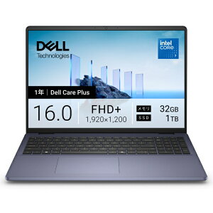 DELL�b�f�� Dell 16 DC16251 ND86-GNMC[16.0�C���`/Core 7 �v���Z�b�T�[ 150U/�������F32GB/SSD�F1TB/Windows 11 Home] �~�b�h�i�C�g�u���[ ND86-GNMC [16.0�^ /Windows11 Home /intel Core 7 /�������F32GB /SSD�F1TB /2026�t���f��]