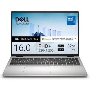 DELL�b�f�� Dell 16 DC16251 ND86-GNM3SC[16.0�C���`/Core 7 �v���Z�b�T�[ 150U/�������F32GB/SSD�F1TB/Microsoft 365 Personal(24������)/Windows 11 Home] �v���`�i�V���o�[ ND86-GNM3SC [16.0�^ /Windows11 Home /intel Core 7 /�������F