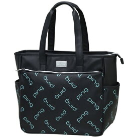 ピン｜PING GB-L2508 モノグラムトート MONOGRAM TOTE ブラック×ミント 38274-10 [W-37、H-35、D-18(cm) /約710g]