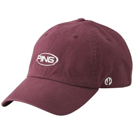 ピン｜PING 男女兼用 HW-N2605 カラーコードカジュアルキャップ COLOR CODE CASUAL CAP マルーン 39343-01 [ユニセックス /フリーサイズ(57-59cm)]【返品交換不可】