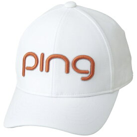 ピン｜PING ウィメンズ HW-L2501 ツアーキャップ TOUR CAP ホワイト×オレンジ 38218-08 [レディース]【返品交換不可】