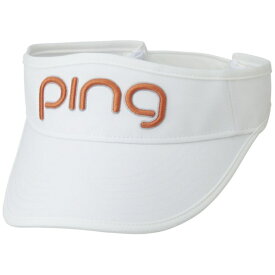 ピン｜PING ウィメンズ HW-L2502 ツアーバイザー TOUR VISOR ホワイト×オレンジ 38219-08 [レディース /フリー(56-58cm)]【返品交換不可】
