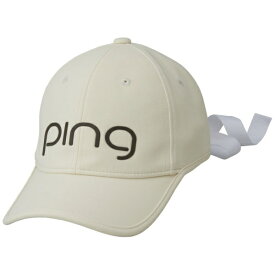ピン｜PING ウィメンズ HW-L2503 クールリボンキャップ COOL RIBBON CAP アイボリー 38220-05 [レディース]【返品交換不可】