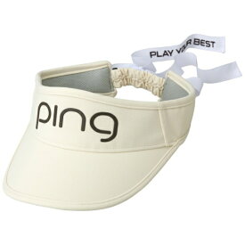 ピン｜PING ウィメンズ HW-L2504 クールリボンバイザーCOOL RIBBON VISOR アイボリー 38221-05 [レディース /フリー(56-58cm)]【返品交換不可】