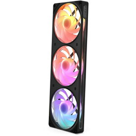 NZXT｜エヌゼットエックスティー ケースファンx3 [120mm /2200RPM] (リバースブレード) F360 RGB REVERSE Fan(2026) シングルフレーム ブラック RF-R236R-BF