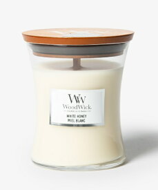 WOODWICK アロマキャンドル ホワイトハニー Jar Candle M