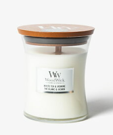 WOODWICK アロマキャンドル ホワイトティー＆ジャスミン Jar Candle M