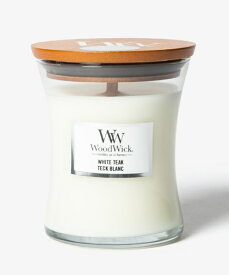 WOODWICK アロマキャンドル ホワイトチーク Jar Candle M