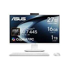 ASUS｜エイスース モニター一体型デスクトップPC V600 AiO (VM670GA) ホワイト VM670GA-WPE047W [Copilot+ PC /27型 /Windows11 Home /AMD Ryzen AI 7 /メモリ：16GB /SSD：1TB /2026年6月モデル]