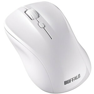 BUFFALO�b�o�b�t�@���[ �}�E�X �z���C�g BSMBB110WH [BlueLED /����(���C�����X) /3�{�^�� /Bluetooth]
