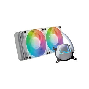 ���l�u���bKUROUTOSHIKOU ����CPU�N�[���[ 120mm�t�@��x2 [LGA115x/1200/1700/1851�EAM5/AM4] LED�L�� �z���C�g KURO-AIOWC240L/V2/WHITE