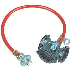 ハタヤリミテッド｜HATAYA 防雨型2Pショートタップ　0．5m　レッド　FX005R