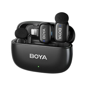 BOYA�b�{�[�� Wireless mic BOYA mini2 �{�[���~�j2 Lightning/Type-C�Ή� ���w���� �X�}�z/�^�u���b�g�p �u���b�N BOYAMINI2-01