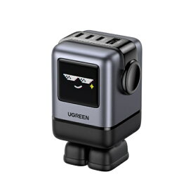 UGREEN｜ユーグリーン UGREEN Uno 急速充電器 100W USB-C×3 USB-A×1 スペースグレー スペースグレー 45514B [PD100W /USB-C×3 /USB-A×1 /4ポート]