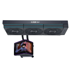 LIANLI�b���A���� ����CPU�N�[���[ 120mm�t�@��x3 [LGA1700/1851�EAM4/AM5] HydroShift II OLED Curved 360 P28 �u���b�N GHS2OLDC36PB