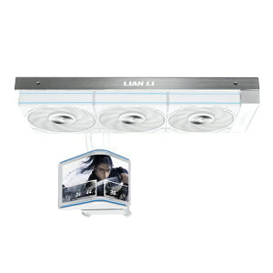 LIANLI�b���A���� ����CPU�N�[���[ 120mm�t�@��x3 [LGA1700/1851�EAM4/AM5] HydroShift II OLED Curved 360 P28 �z���C�g GHS2OLDC36PW
