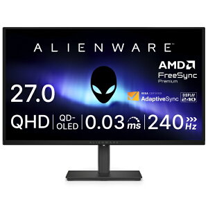 DELL�b�f�� �Q�[�~���O���j�^�[ Alienware 27 �u���b�N AW2726DM-R [27�^ /WQHD(2560×1440�j /���C�h /240Hz]