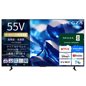 �yMiniLED�z REGZA�b���O�U �t���e���r REGZA(���O�U) 55E770S [55V�^ /Bluetooth�Ή� /4K�Ή� /BS�ECS 4K�`���[�i�[���� /YouTube�Ή�]