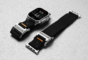 AULUMU A11 Apple Watch �V���[�Y�Ή��}�O�l�b�g�o���h �u���b�N�^�V���o�[ A11-NL-BK-SL
