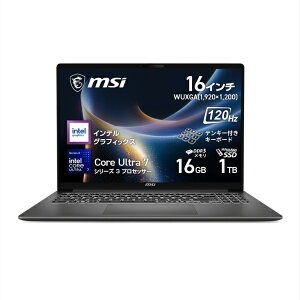 MSI�b�G���G�X�A�C �m�[�g�p�\�R�� Modern 16S AI+ G3M �v���`�i�O���C Modern-16S-AI+G3MG-2649JP [16.0�^ /Windows11 Home /intel Core Ultra 7 /�������F16GB /SSD�F1TB /2026�N6�����f��]