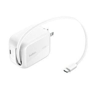 BELKIN BoostCharge Pro 45W 1�|�[�g ������莮USB-C�P�[�u���t�� �}���[�d�� WCH023qcWH [PD45W /USB-C×1 /1�|�[�g]