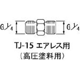 アネスト岩田｜ANEST IWATA 高圧塗料用継手　G1／4×G1／4　中間　TJ15