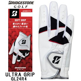 ブリヂストン｜BRIDGESTONE ゴルフグローブ ソフトグリップ SOFT GRIP ホワイト GL24R4 [メンズ /右手着用(左打ち用) /24cm]