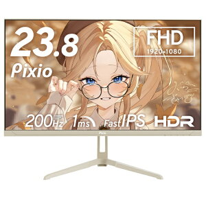 PIXIO�b�s�N�V�I �Q�[�~���O���j�^�[ PX248 Wave(5�N�ۏ�) �x�[�W�� PX248WAVEBE-UC5 [23.8�^ /�t��HD(1920×1080) /���C�h /200Hz]