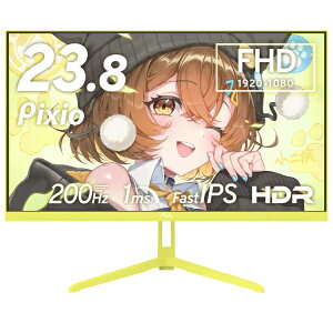 PIXIO�b�s�N�V�I �Q�[�~���O���j�^�[ PX248 Wave(5�N�ۏ�) �C�G���[ PX248WAVEYL-UC5 [23.8�^ /�t��HD(1920×1080) /���C�h /200Hz]