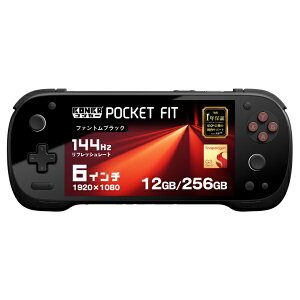 KONKR�b�R���J�[ �|�[�^�u���Q�[�~���OPC Pocket FIT [6�C���` /Android14 /RAM�F12GB /ROM�F256GB] �t�@���g���u���b�N KONPKF-G3-12256B [Snapdragon /2026�N6�����f��]