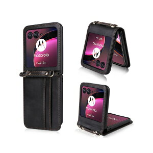 ROOX�b���[�N�X Razr40 Ultra �t���b�v PU���U�[�P�[�X �u���b�N YHDFLCR4U-BK