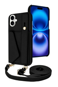shizukawill�b�V�Y�J�E�B�� iPhone 16 Plus �P�[�X �J�o�[ �V�����_�[�P�[�X �A�C�t�@���f5 �X�g���[�g���[�h �A�C�{���[�u���b�N APIP16MIF51BK