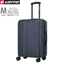 LOTTO 拡張機能付きスーツケース 無料預け入れ Mサイズ MANCINI（マンチーニ） ネイビー 72901 [TSAロック搭載]